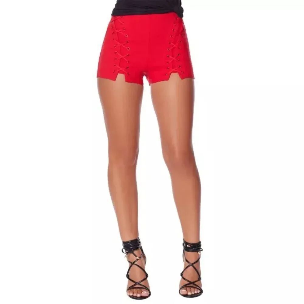 Red Lace-up Shorts Women’s L/XL